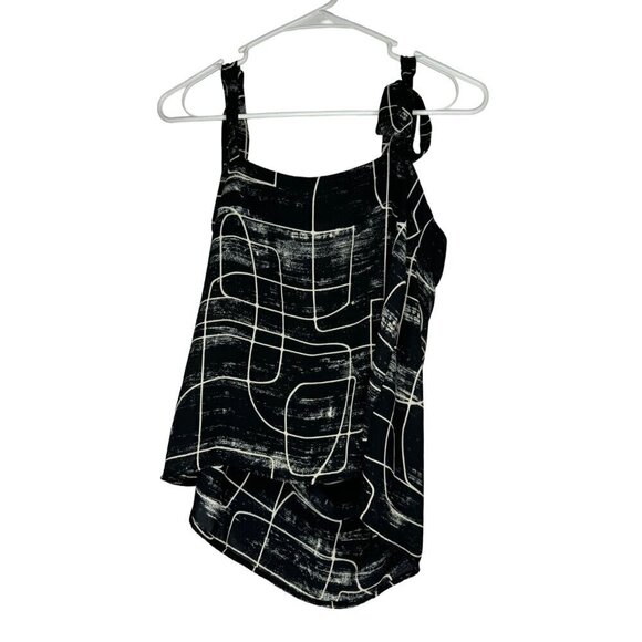 Mossimo Brand Tie Strap Blouse Black Small - Picture 4 of 5